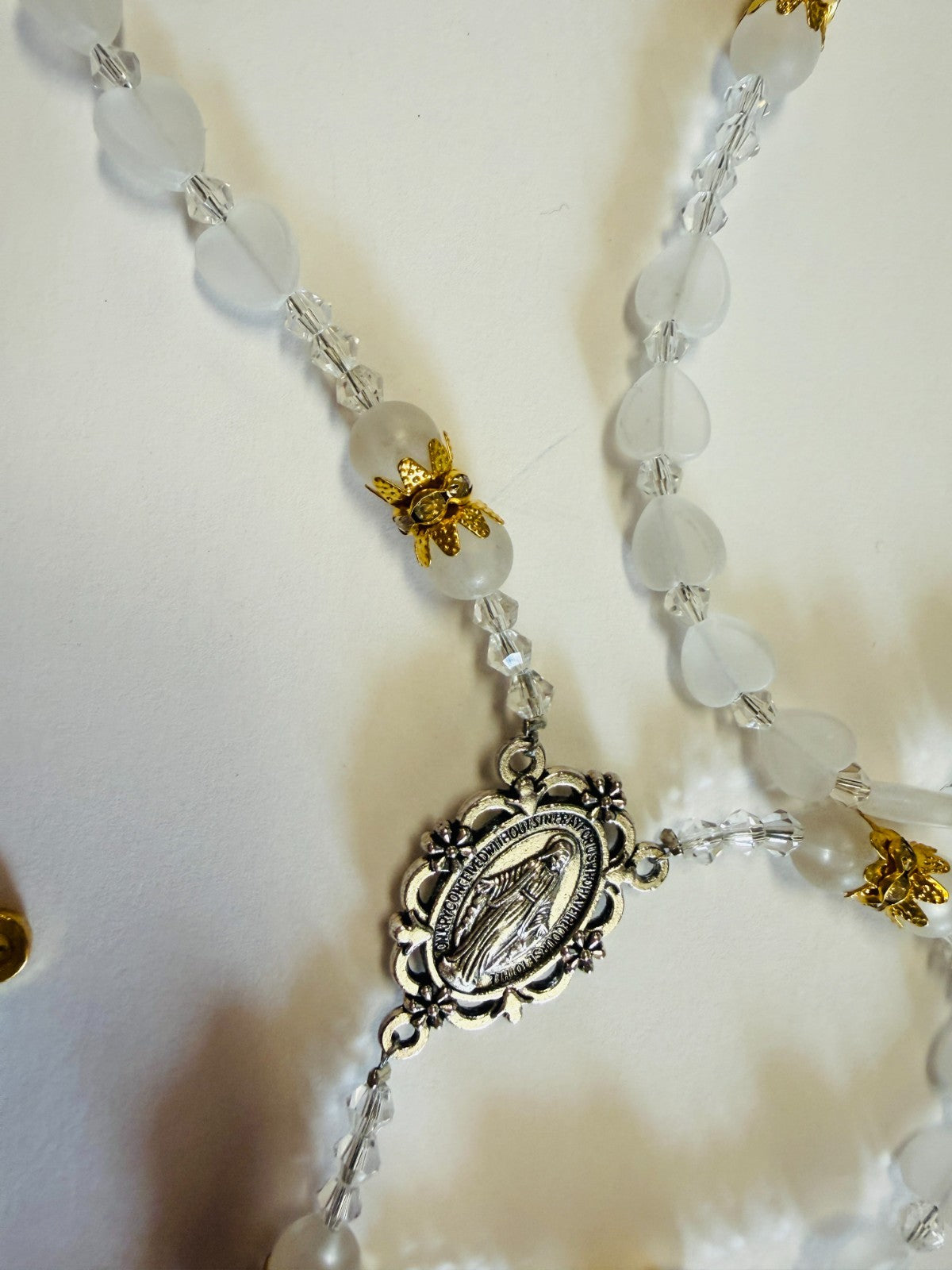 Wedding Rosary/Lazo Matrimonial, White + Two Tone, New, #Gftshp-288 - Journeys of Faith