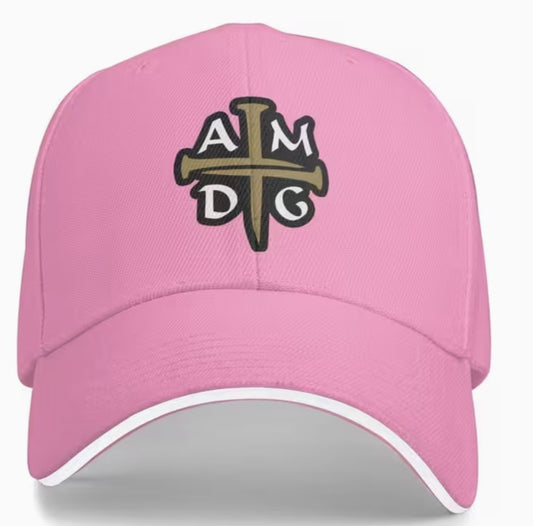 "For the Great Glory" AMDG Baseball Pink, New #Gftshp-281 - Journeys of Faith