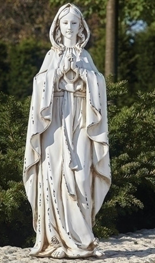 Our Lady of Lourdes 23" Garden Statue, New #RM-043