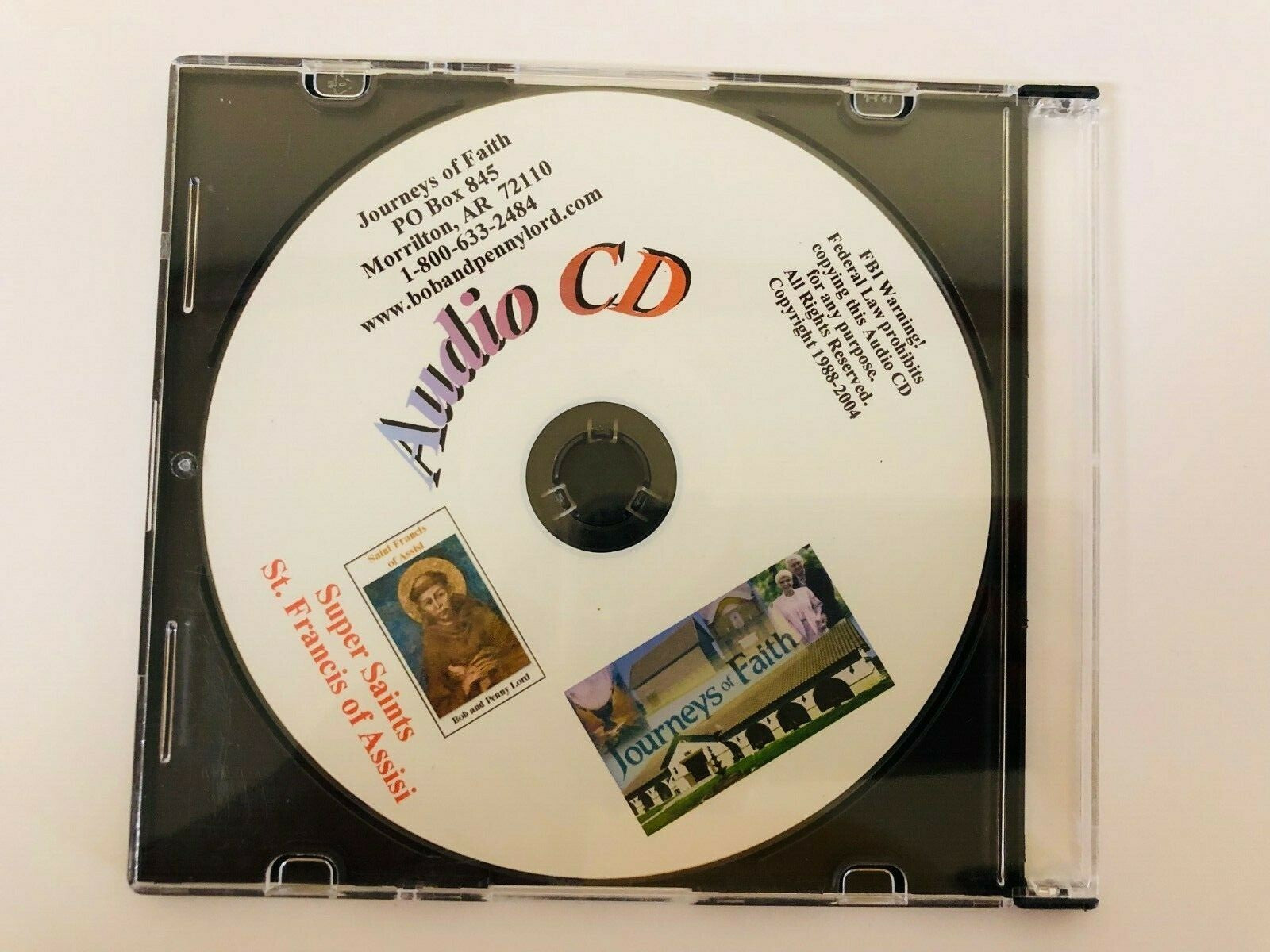 Saint Francis of Assisi Audio CD, by Bob and Penny Lord, New - Journeys of Faith