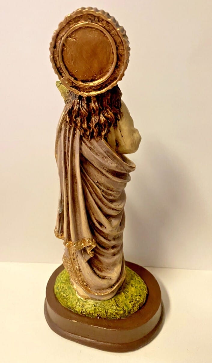 Saint Lucy Hand Painted 8 Inch Statue from Colombia Resin Plaster Bob and Penny Lord Journeys of Faith Collectibles:Religion & Spirituality:Christianity:Statues & Figures