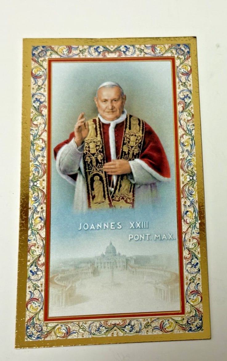 Pope Saint John XXIII 4" H Statue, Prayer Card + Bio, New #RM-57 Journeys of Faith Collectibles:Religion & Spirituality:Christianity:Statues & Figures