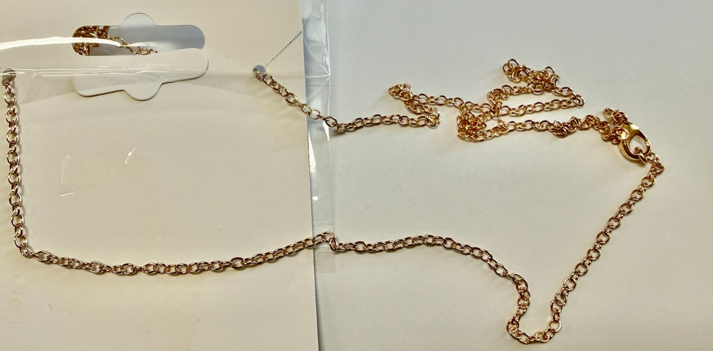 Gold Nail Cross  Necklace, New #Gftshp-231-R2