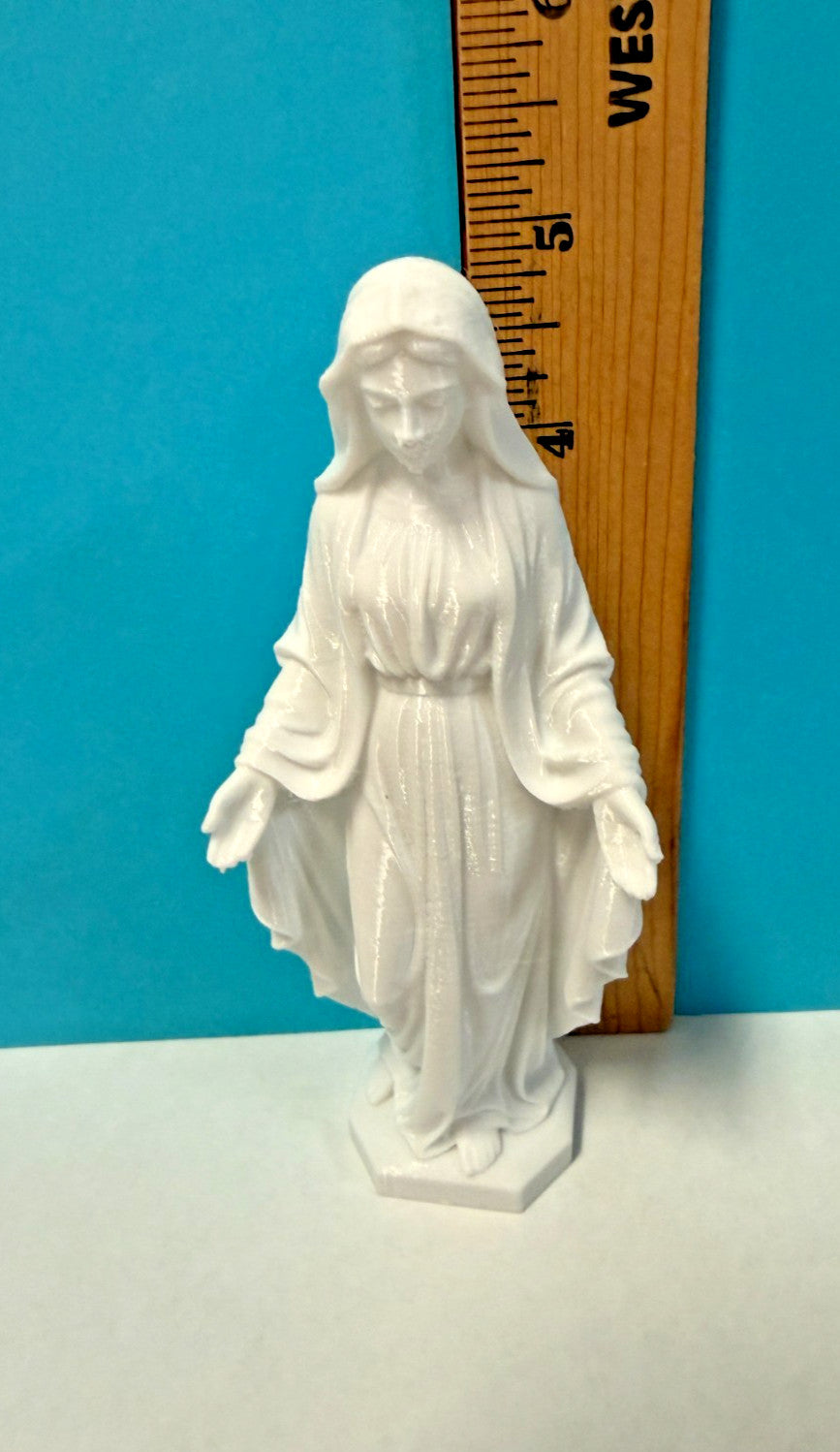 Blessed Mother Mary Plastic 5" Statue, New #AB-464-R2
