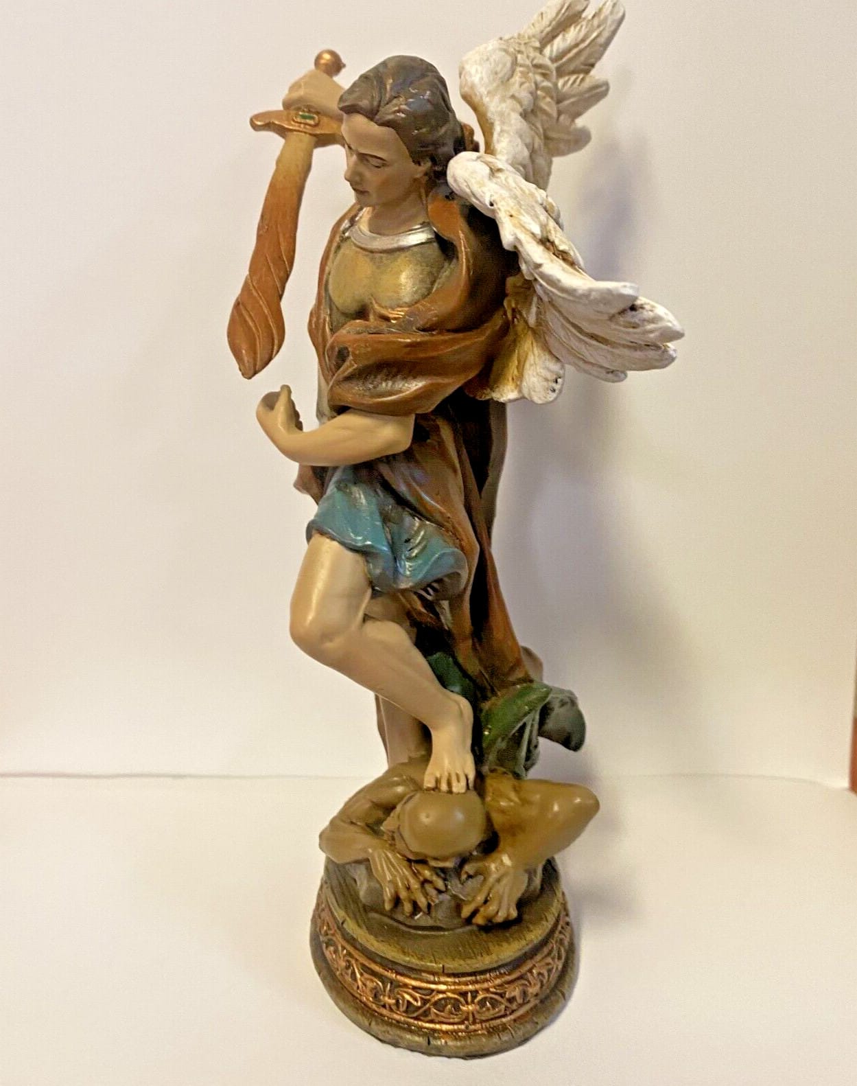 Saint Michael The Archangel 6.5" Hand-Painted Resin Statue Bob and Penny Lord Journeys of Faith Collectibles:Religion & Spirituality:Christianity:Statues & Figures