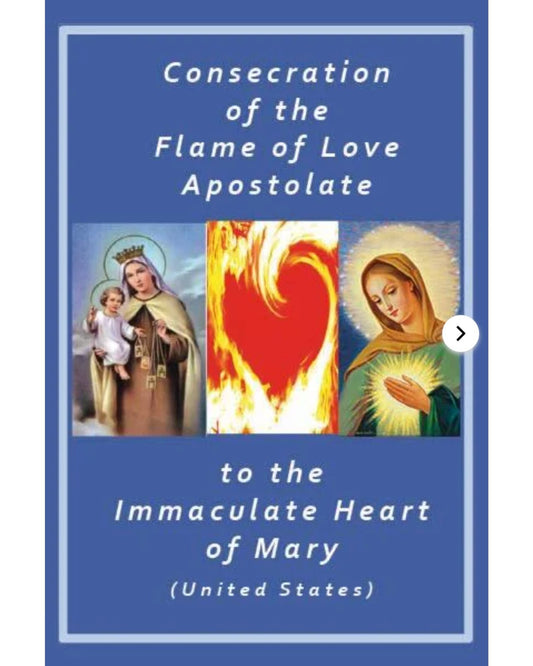 LARGE FLAME OF LOVE CONSECRATION PRAYER CARD - Journeys of Faith