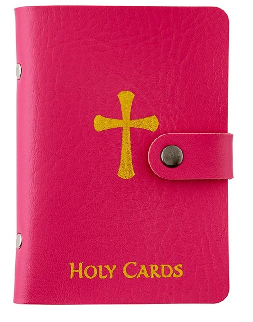 Holy Card Holder 5.25" Pink Booklet, New. #AB-034-1 Journeys of Faith Collectibles:Religion & Spirituality:Christianity:Holy Cards
