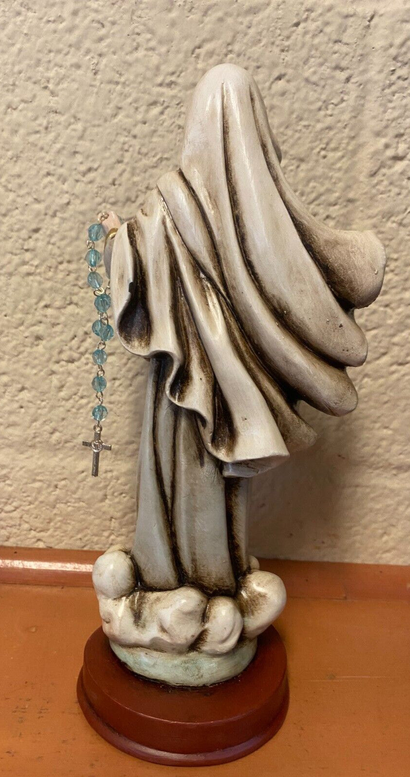 8.5-inch Our Lady of Medjugorje statue from Colombia by Bob and Penny Lord, depicting a serene religious figure.