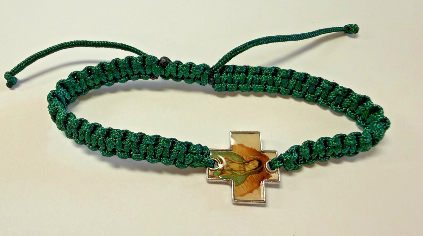 O L of Guadalupe Green Cord Bracelet,  New #Gftshp -145 - Journeys of Faith