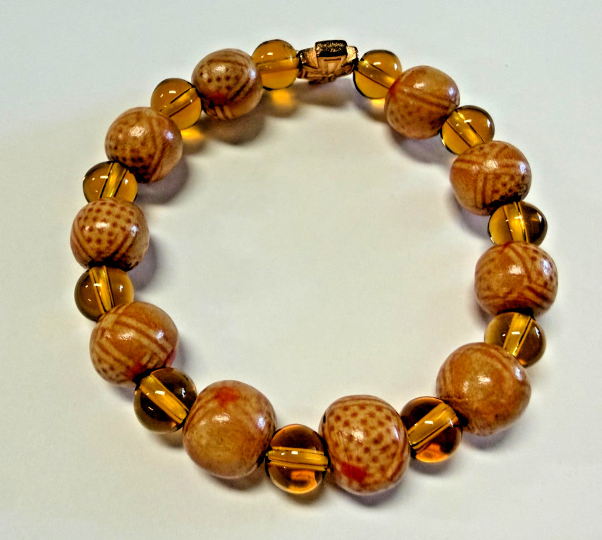 Wood Bead with Cross Bracelet,  New From Japan #Gftshp-144 - Journeys of Faith