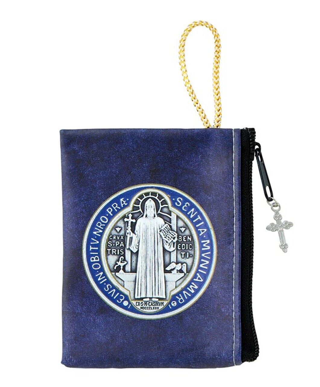 Saint Benedict Zippered Rosary Pouch,  New #AB-302-R2