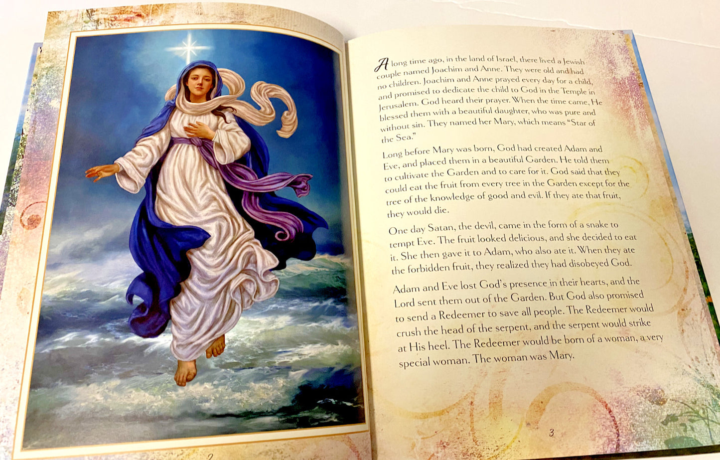Children's Mary of Nazareth book by Bob and Penny Lord, featuring colorful religious illustrations and Christian storytelling.