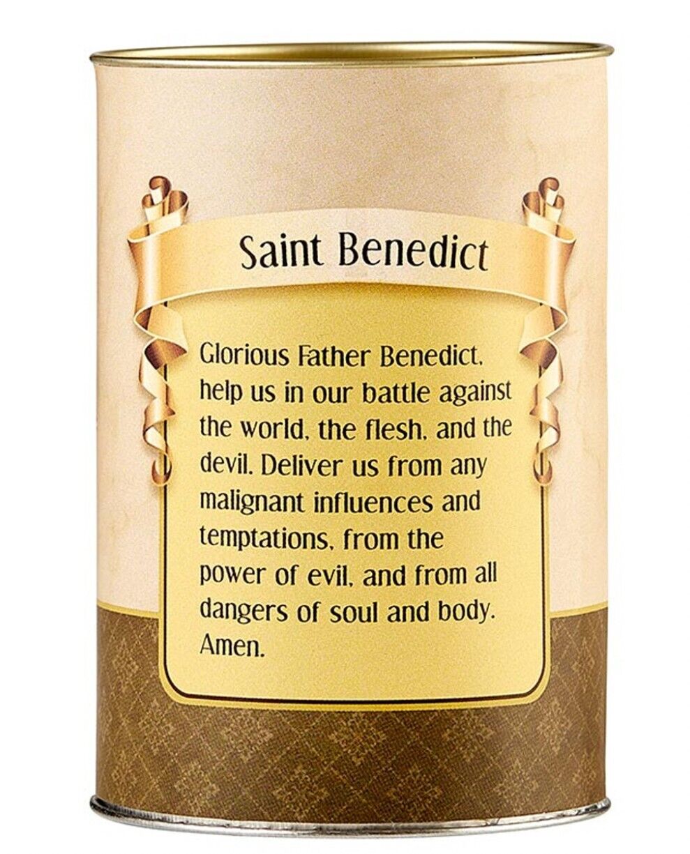 Saint Benedict Devotional Small Candle, New #AB-146