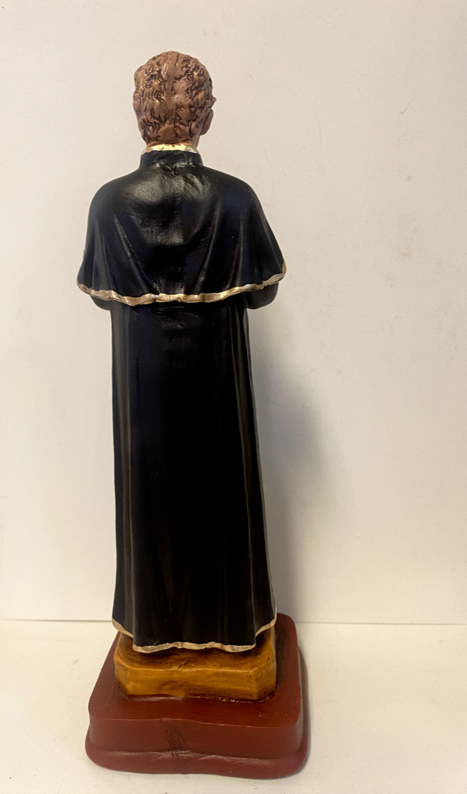Saint John Bosco 8-inch religious statue from Colombia, depicting Don Bosco in detailed craftsmanship by Bob and Penny Lord.