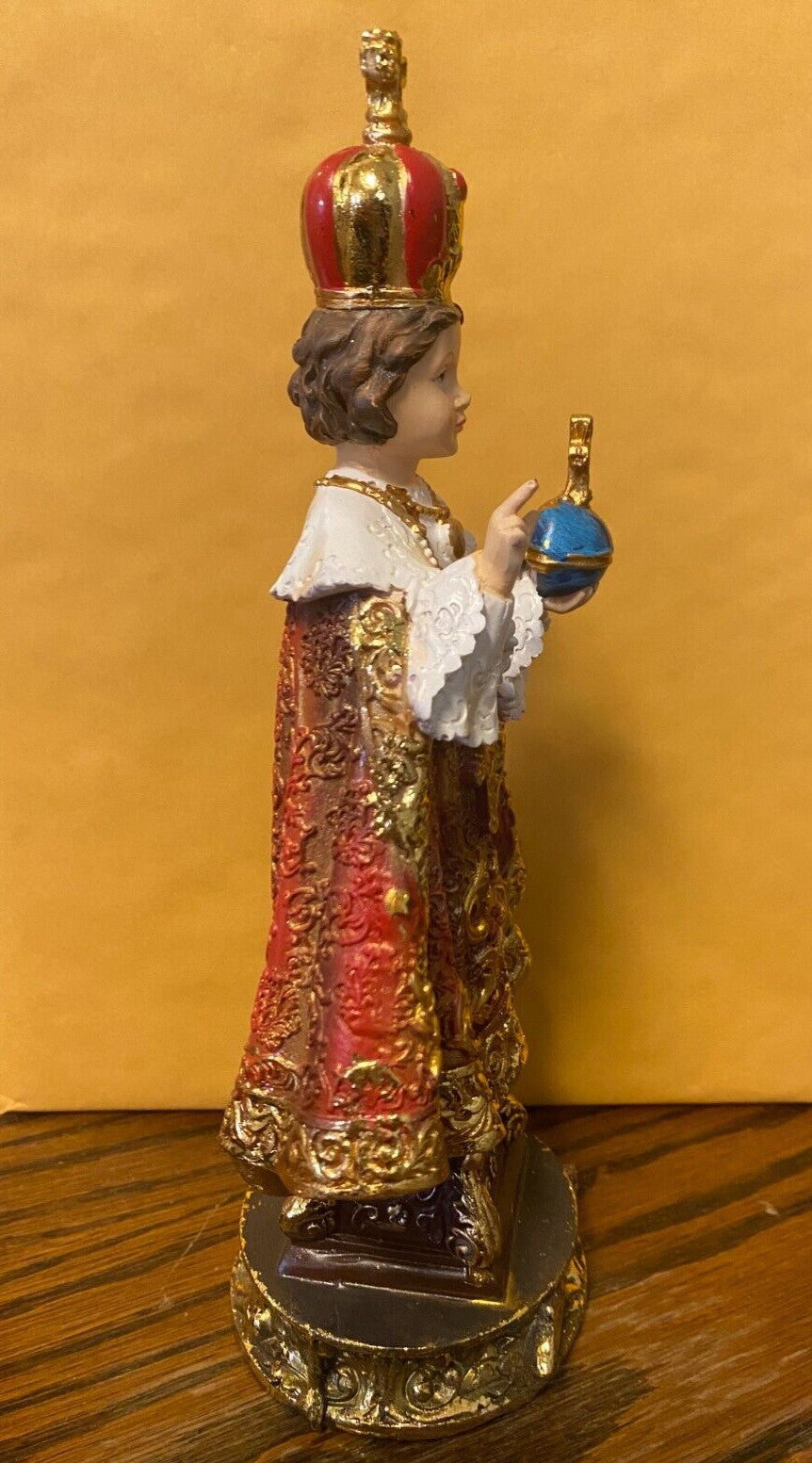 Infant Jesus of Prague 8.75-inch religious statue by Bob and Penny Lord, detailed Christian collectible figure.