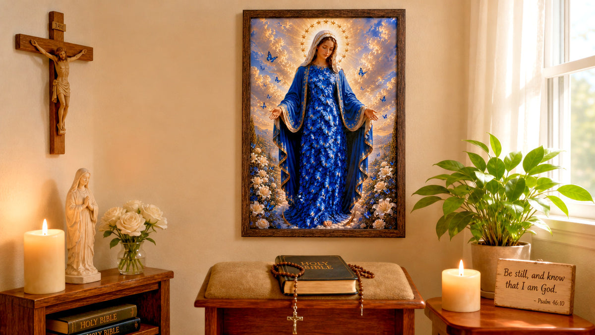 Our Lady of the Butterflies Marian Art Print 11 x 17", New #Gftshp-264