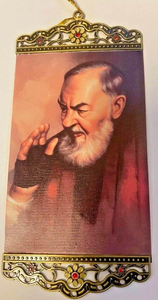 Padre Pio Small Canvas, New #AB-026-3