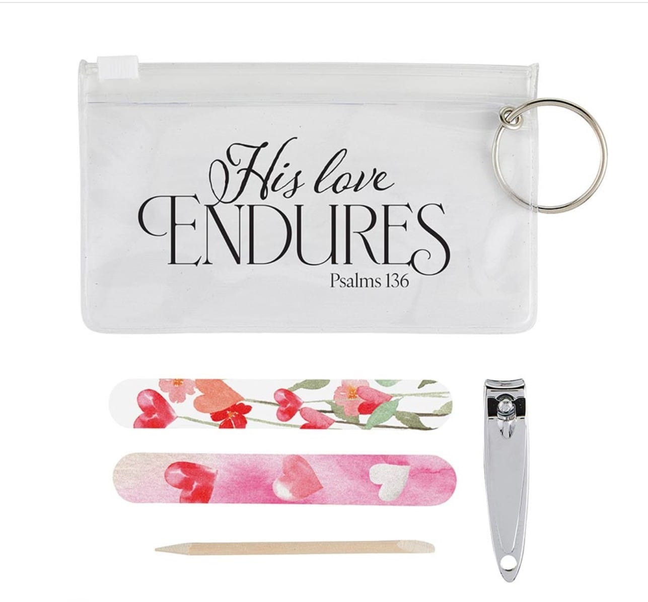 Manicure Set 6 pc. "His Love Endures" Resealable Pouch, New # Gftshp-197 Unbranded Health & Beauty:Nail Care, Manicure & Pedicure:Nail Care Tools:Manicure & Pedicure Tools & Kits