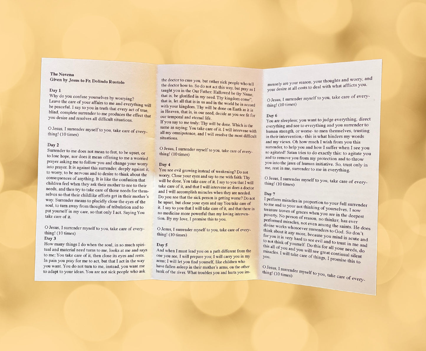 3Pack The Surrender Novena Prayer Fr. Dolindo - Journeys of Faith