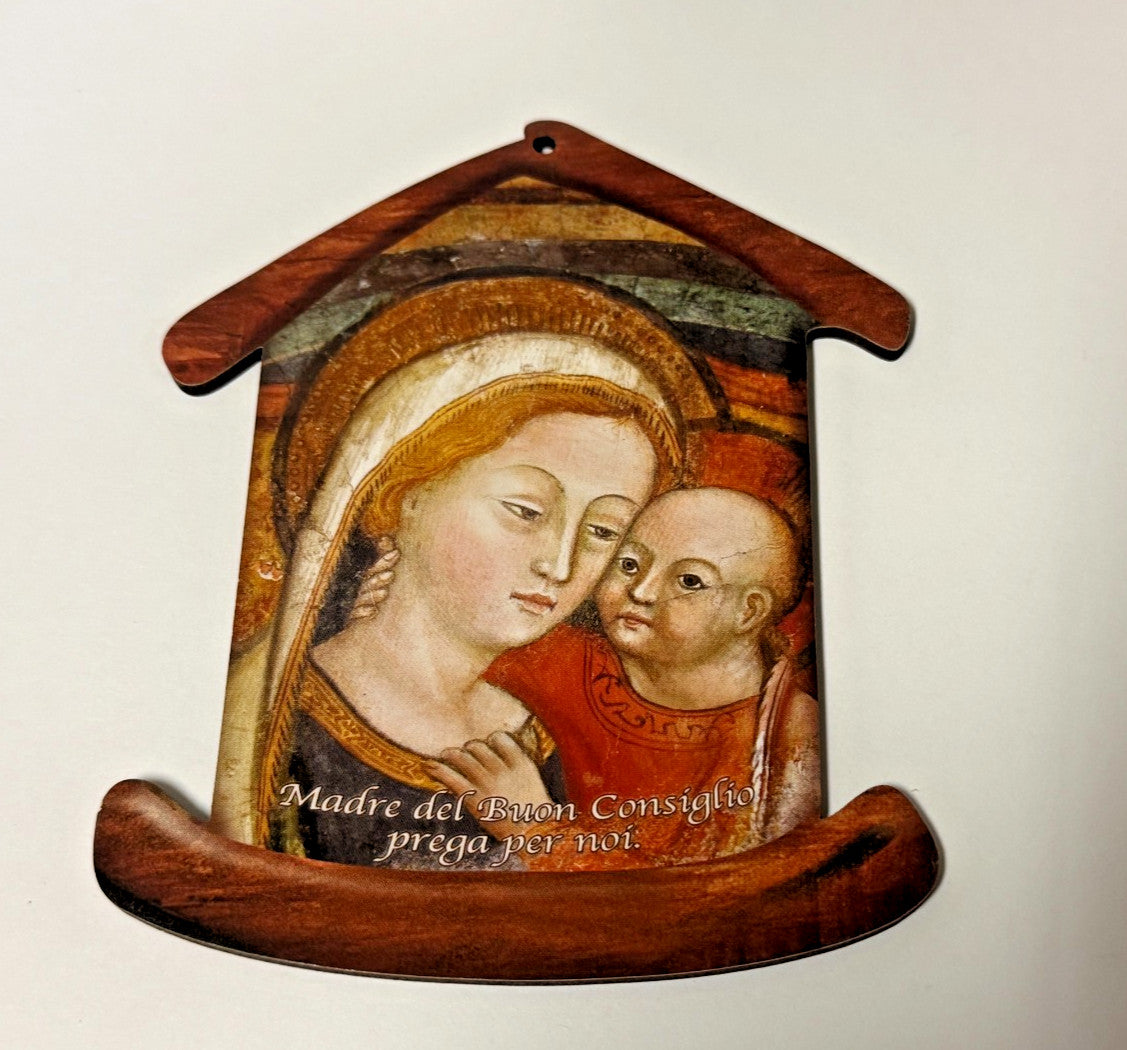 Our Lady of Good Counsel Wood 5" Image, New #Gftshp-216