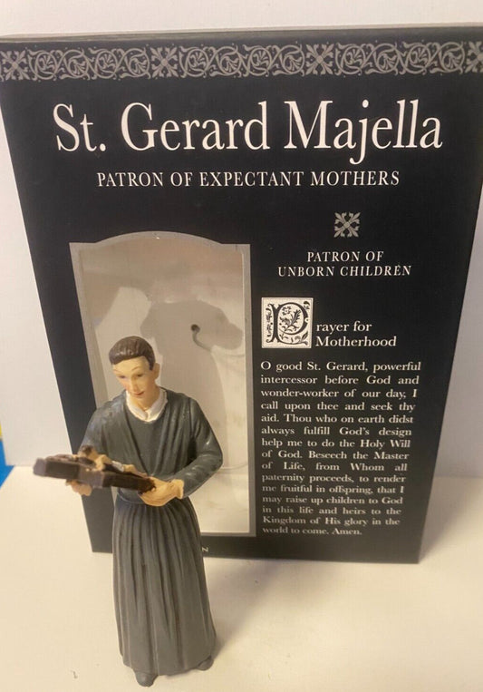 Saint Gerard Majella 4" H Statue,+ Prayer Card & Bio,  New RM-007 - Journeys of Faith
