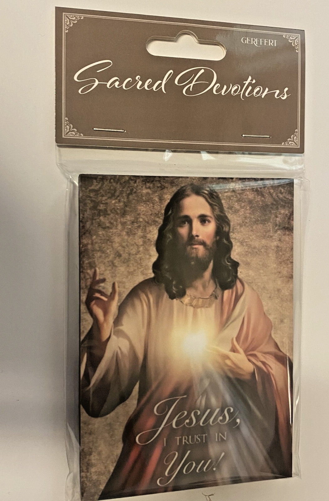 Divine Mercy 5" Wood Plaque, New #AB-301-2/R2 - Journeys of Faith