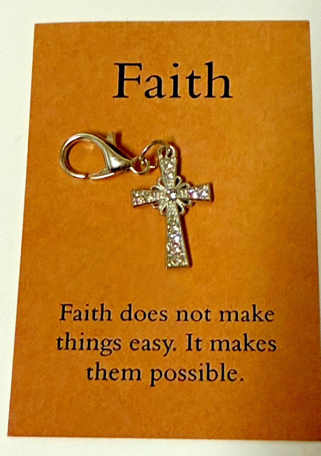 Crystal Cross Devotional Clip, New #Gftshp-134