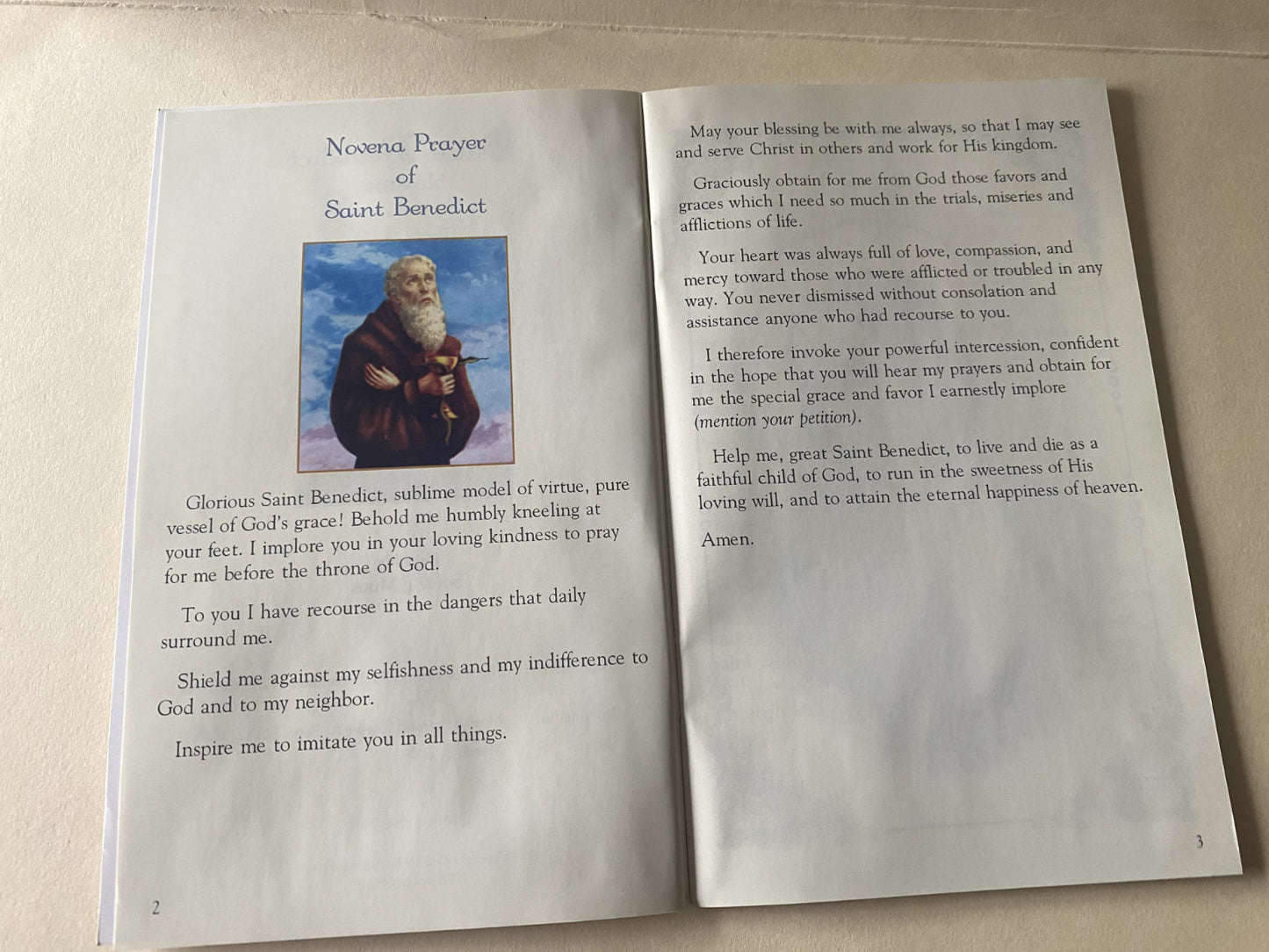 Saint Benedict Novena, New - Bob and Penny Lord