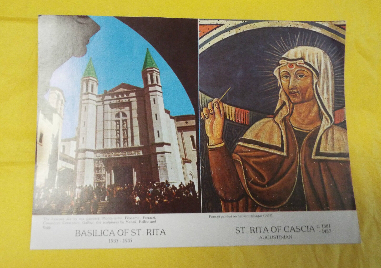 St. Rita of Cascia Biography + Prayer Card, New from Italy - Bob and Penny Lord