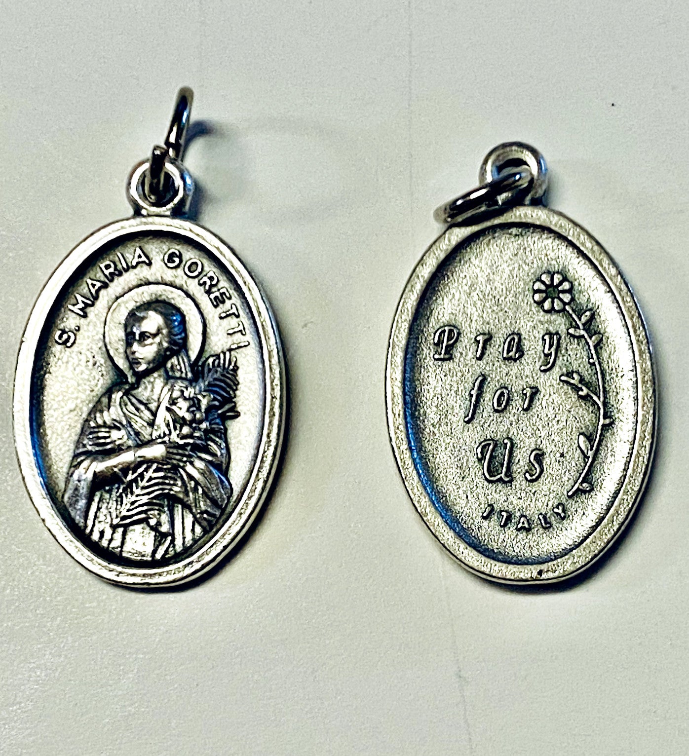 Saint Maria Goretti 1' Silver tone Medal, New  #MD-101 - Journeys of Faith