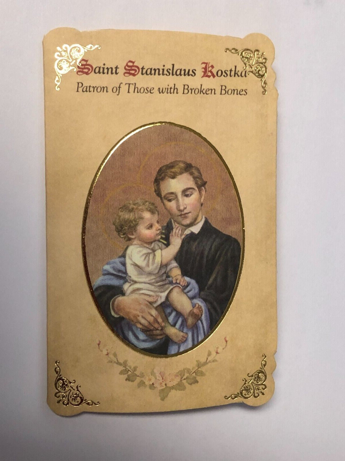 Saint Stanislaus Kostkas Bio,Prayer folder + Medal, New - Bob and Penny Lord