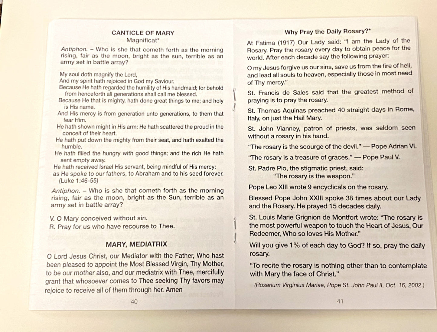 The Original Pieta Pocket Prayer Booklet Classic, New