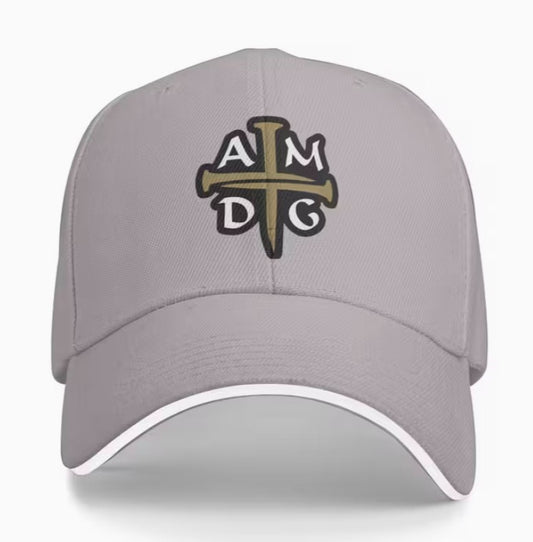 "For the Great Glory" AMDG Baseball Gray Hat, New #Gftshp-278 - Journeys of Faith