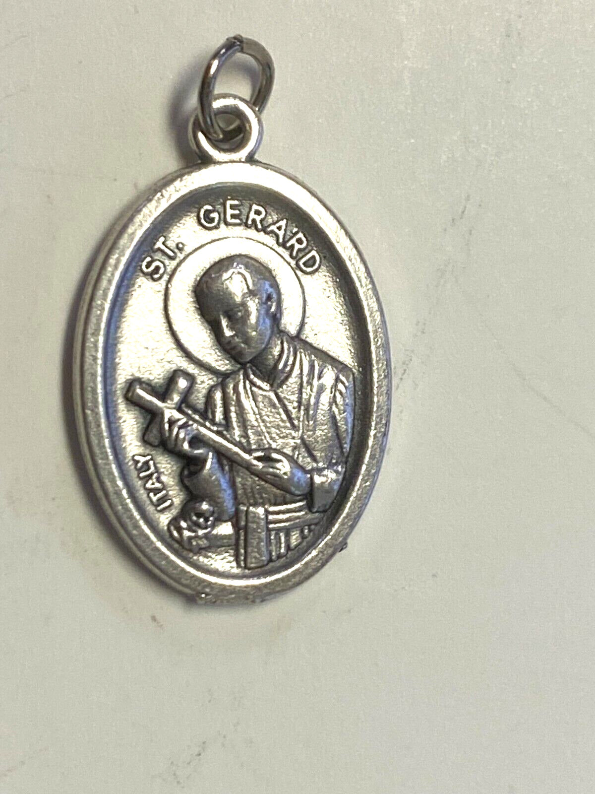 Saint Gerard Majella & Our Lady of Perpetual Help Silver tone Medal, New - Bob and Penny Lord