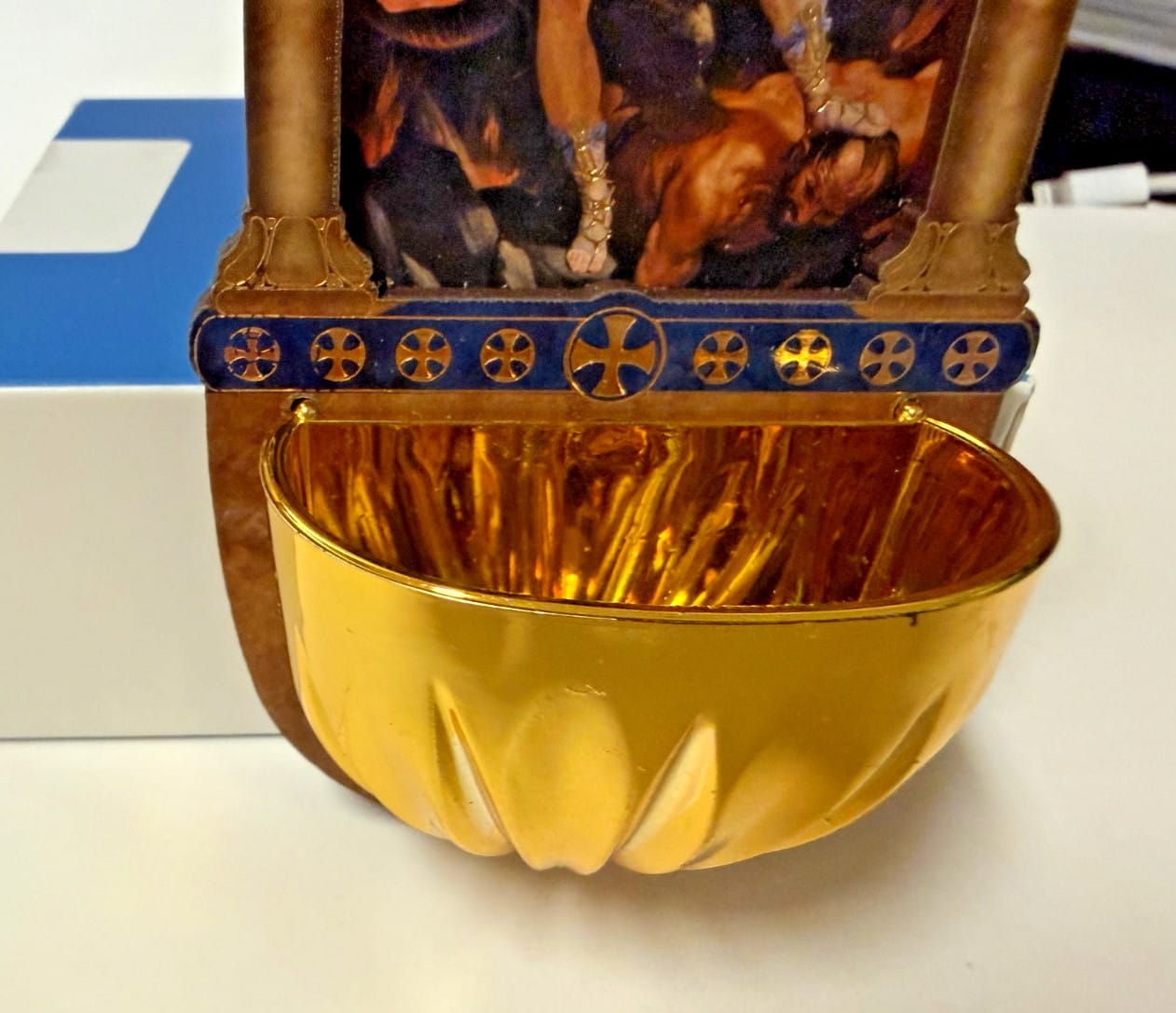 Saint Michael Laser Wood  5" Holy Water Font,  New #Gftshp-195 Journeys of Faith Collectibles:Religion & Spirituality:Christianity:Holy Water Fonts