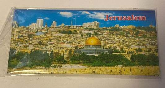 Jerusalem magnet from Journeys of Faith featuring religious Christian symbols, ideal for collecting or spiritual decor.