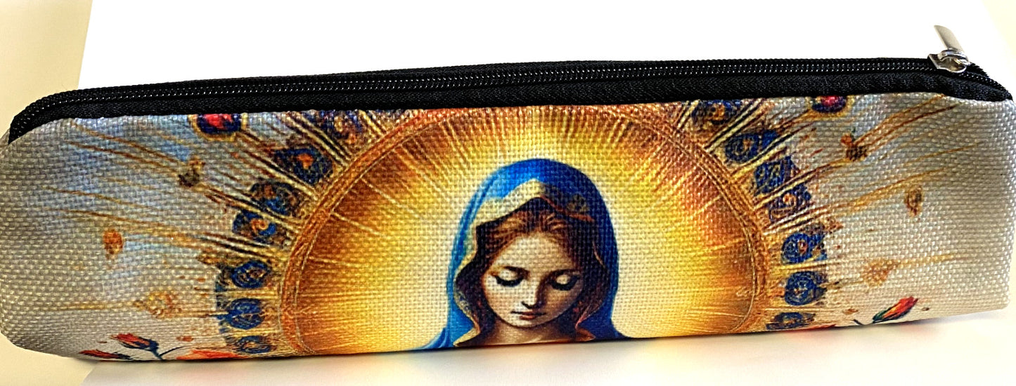 Our Blessed Mother Mary Stained Glass Design Pouch, New, #AB-310-R2