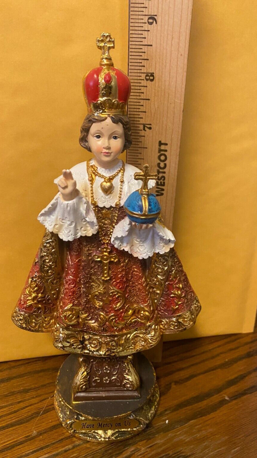 Infant Jesus of Prague 8.75" Statue, New #AB-153 - Bob and Penny Lord