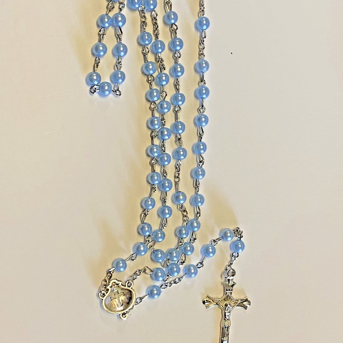 Baptism Blue Rosary, New #AB-351-R2 Journeys of Faith Collectibles:Religion & Spirituality:Christianity:Other Christian Collectibles