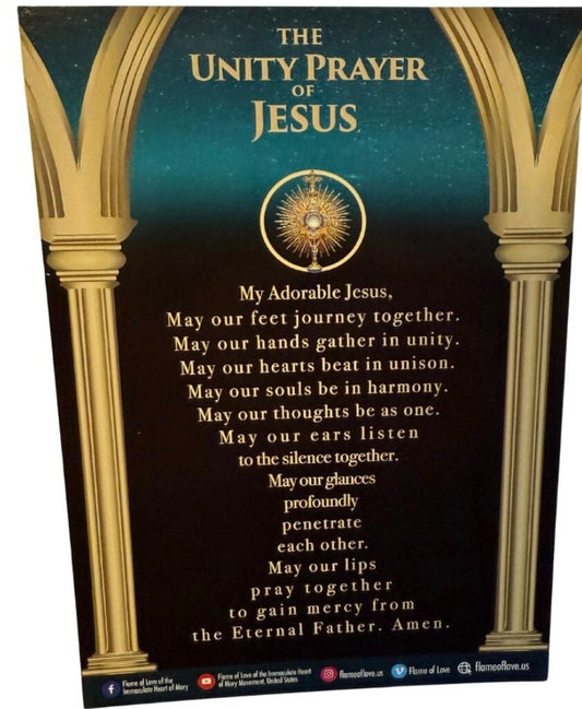 The Unity Prayer of Jesus Prayer Card 7" x 5", New - Journeys of Faith