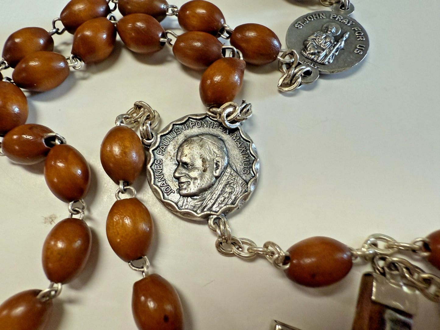 Saint Pope John Paul II + Apostles Vintage Rosary, New From Italy #AB-49 - Journeys of Faith