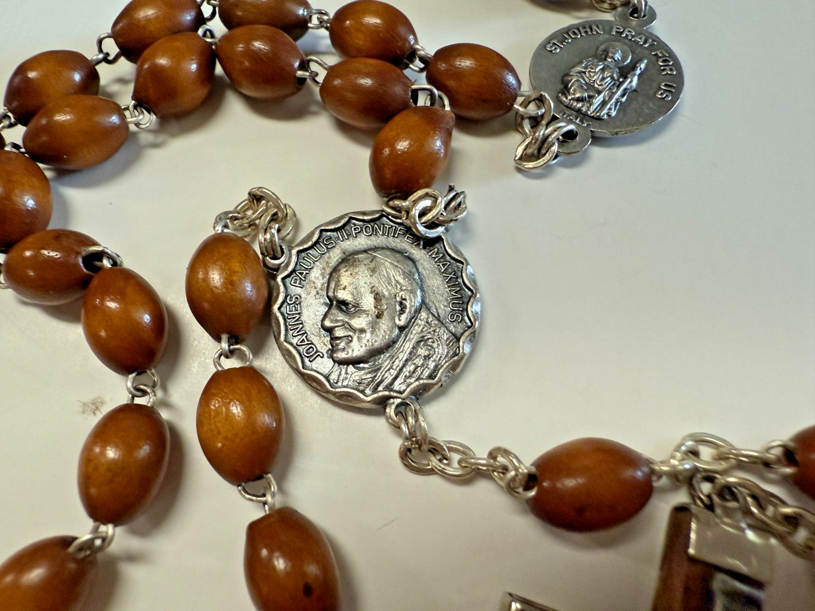 Saint Pope John Paul II + Apostles Vintage Rosary, New From Italy #AB-49 - Journeys of Faith