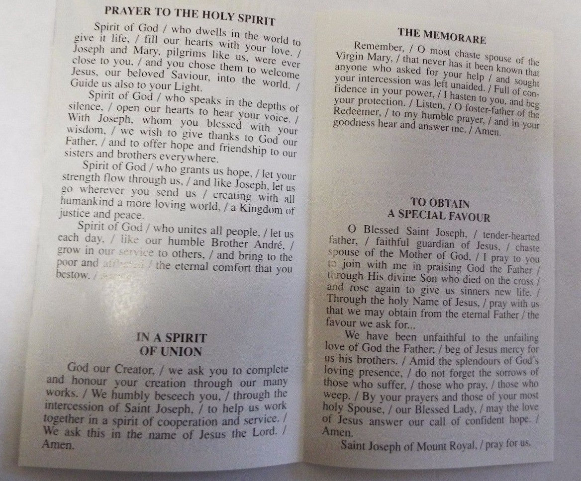 Saint Joseph prayers card from Bob and Penny Lord featuring religious imagery, part of Christian Holy Cards collectible series.