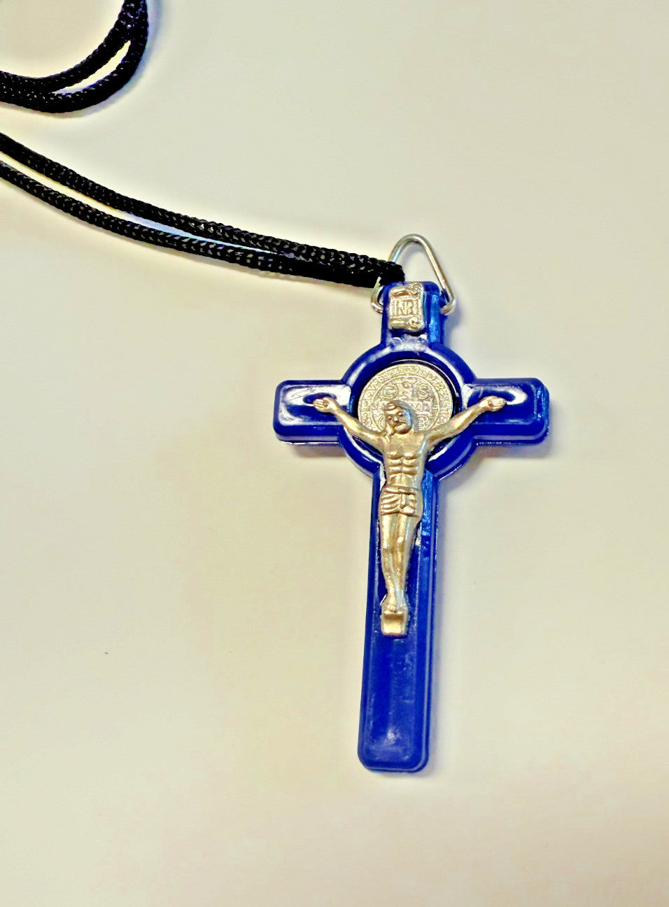 Saint Benedict Crucifix Pendant, Assorted Colors to choose from, New #MD-042 - Journeys of Faith
