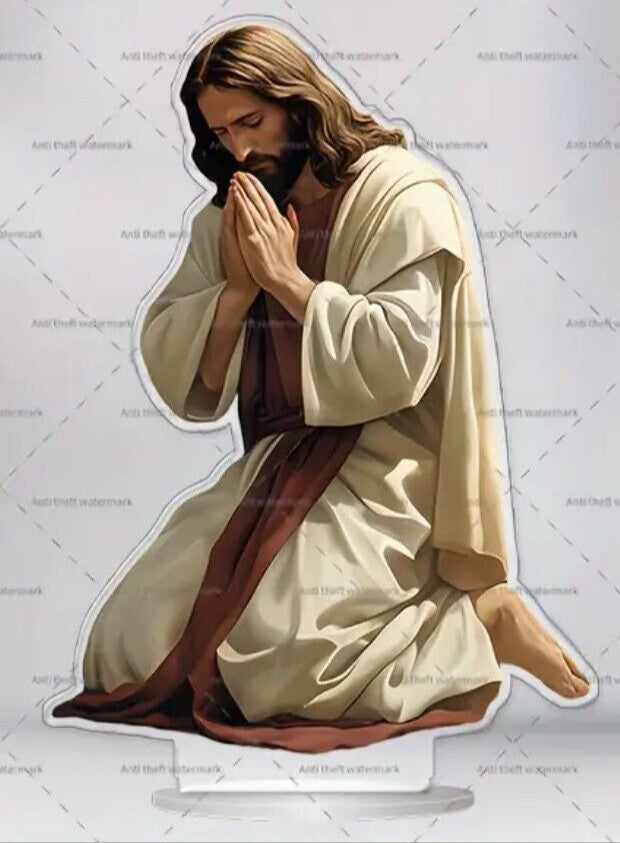 Kneeling Jesus Praying,  2D Flat Acrylic Image, New, #ALM-019-R2 - Journeys of Faith
