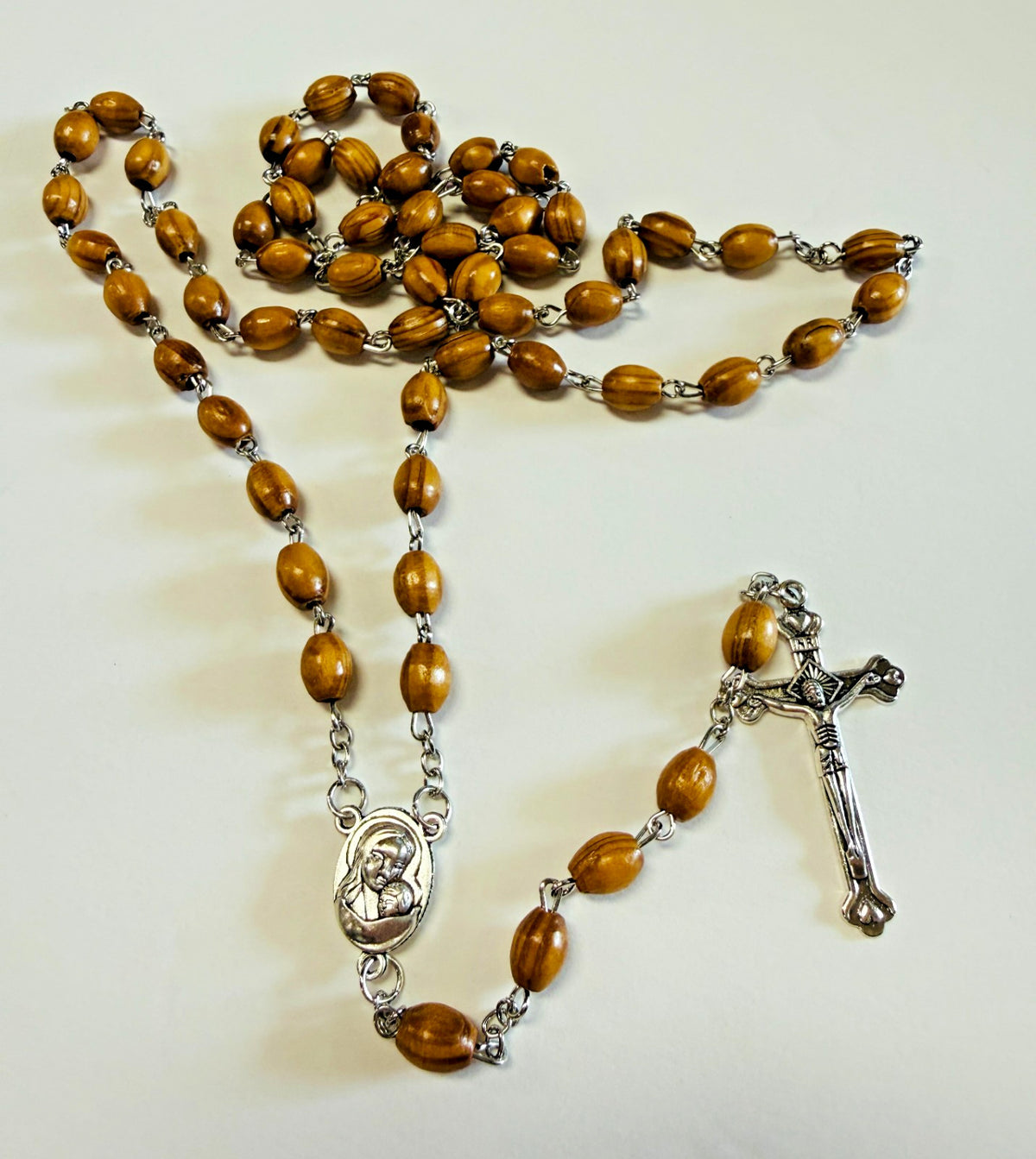 Olive Wood Rosary with Third Class Relic, Soil from Jerusalem, New #Hlylnd-02 - Journeys of Faith