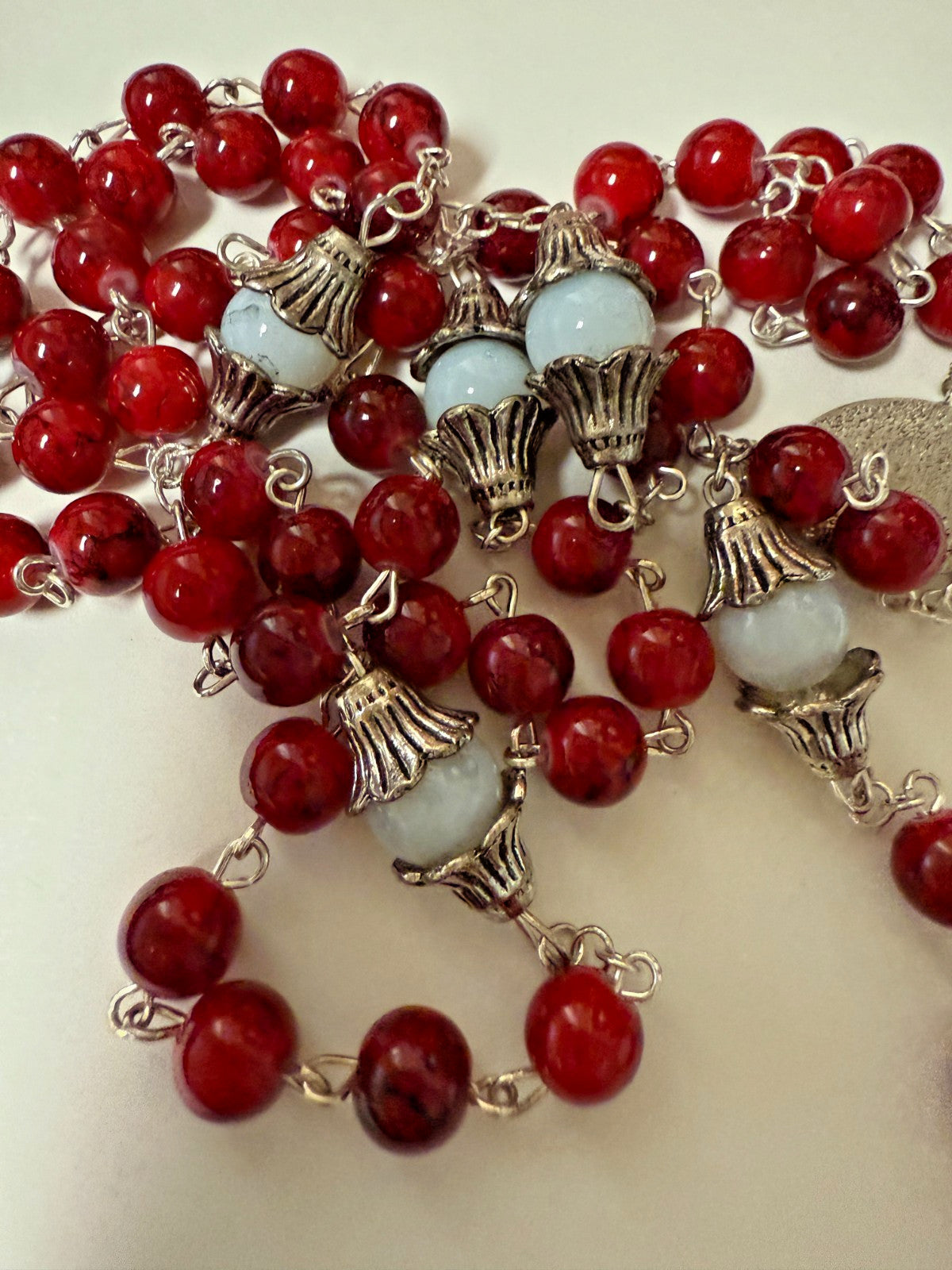 Saint Sister Faustina + Divine Mercy Dual Medal Crucifix Rosary, New #Gftshp-113 - Journeys of Faith