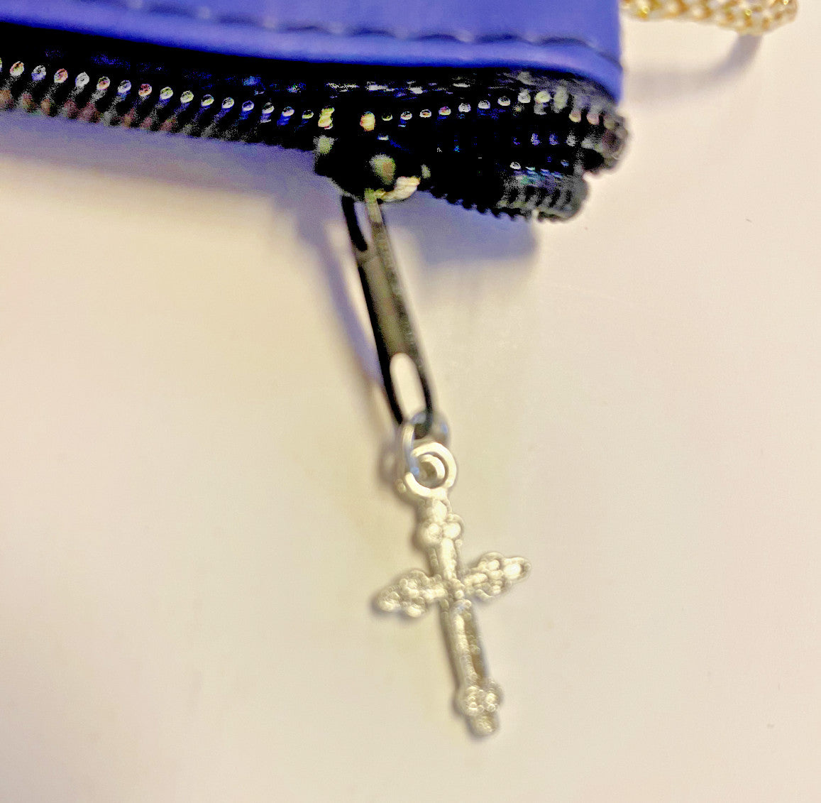 Small Our Lady of Guadalupe zip rosary pouch, 3.25 inches, unbranded women's bag with religious iconography and colorful design.