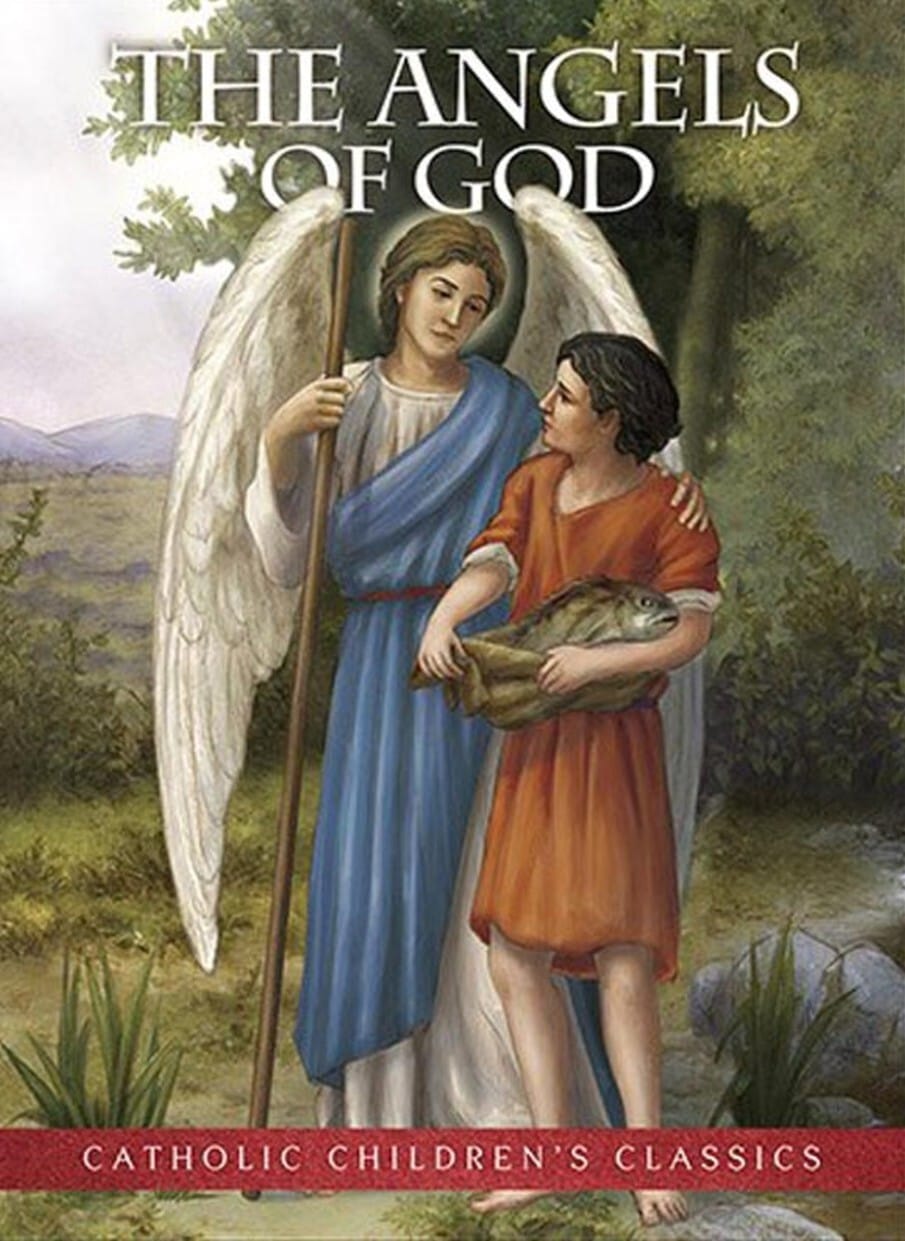 Children's paperback book titled "The Angels of God" by Bob and Penny Lord, featuring colorful angel illustrations.