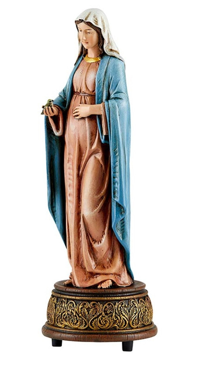 "Mary, Mother of God" 9 Inch Statue with Ave Maria Music Box Resin #AB-261-R2
